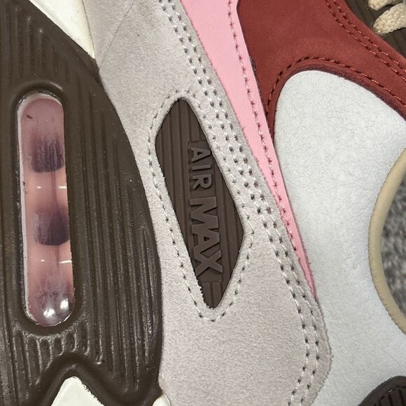 Nike Air Max 90 NRG Sail Medium Brown Pink Bacon Mens Size 7 Sneakers CU1810-100